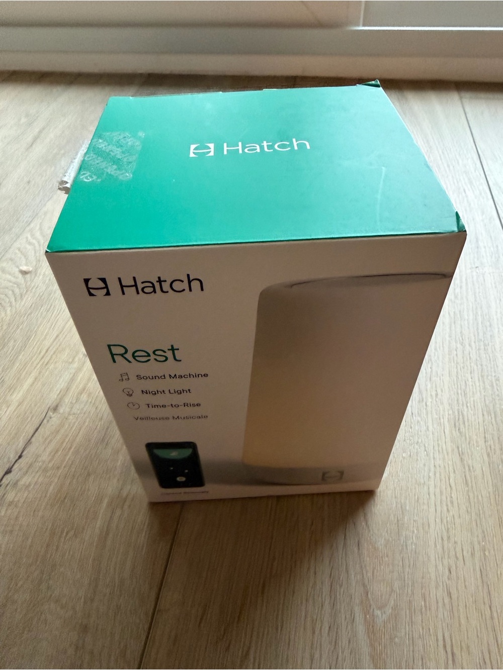 Hatch Rest Sound Machine & Night Light - White and Teal